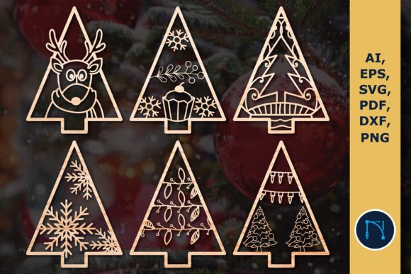 Download CHRISTMAS TREES Bundle for Any DIY Craft - Christmas Collection