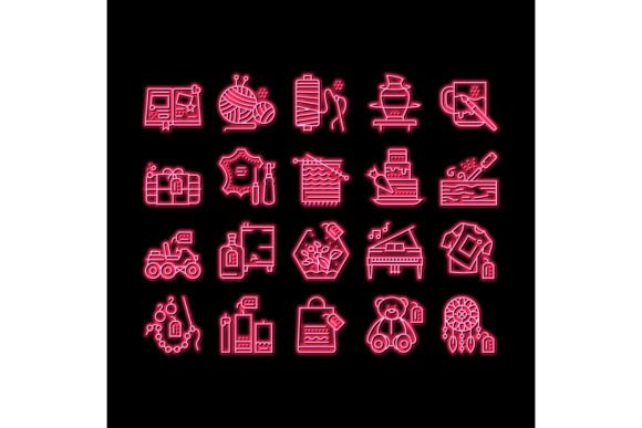 Download Diy Crafts Handmade Neon Glow Icon - Diy Collection