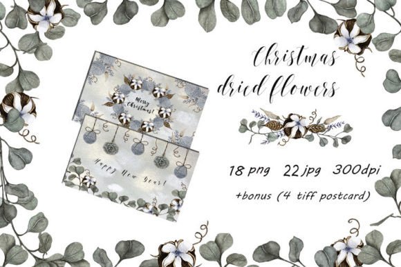 Download Christmas Dried Flowers, PNG, JPG, TIFF - Christmas Collection