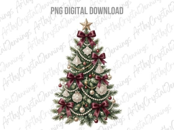 Download Vintage Holiday Christmas Tree PNG - Christmas Collection