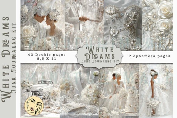 Download White Dreams Junk Journaling Kit - White Collection