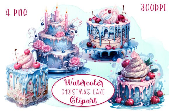 Download Christmas Pink Velvet Cake Clipart - Christmas Collection
