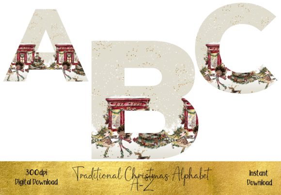 Download Traditional Christmas Alphabet - Christmas Collection