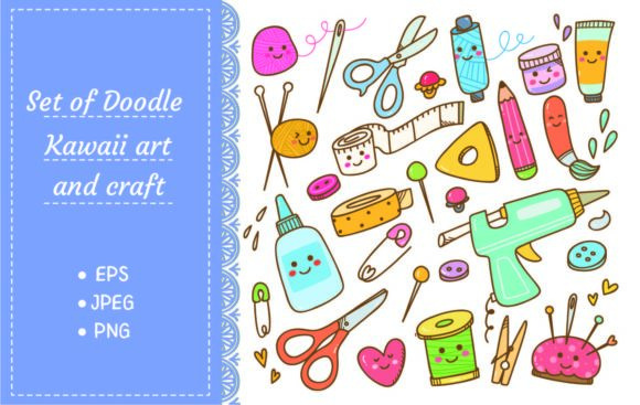 Download Art and Craft Supplies Doodle, DIY Tools - Diy Collection