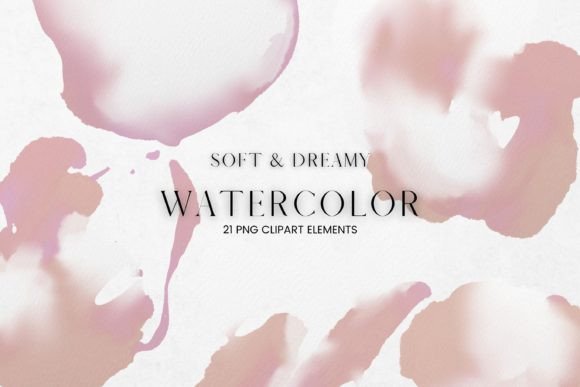 Download Pink and White Watercolour Clip Art - White Collection