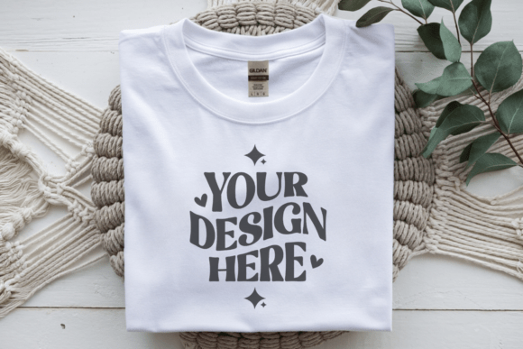 Download Gildan 5000 Flat Lay White Tshirt Mockup - White Collection