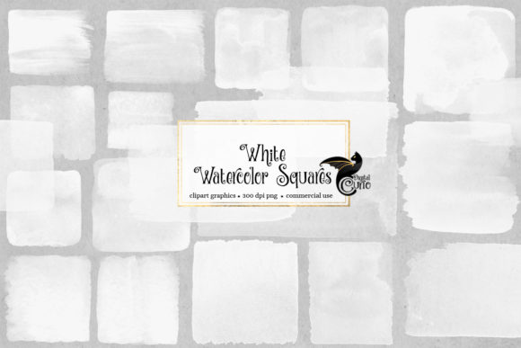 Download White Watercolor Squares Clipart - White Collection
