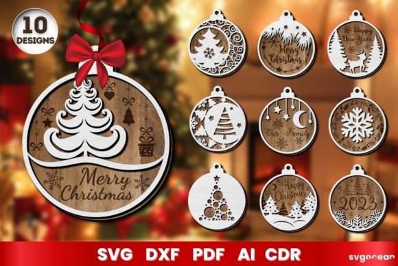 Download Laser Cut Christmas Ornaments SVG - Christmas Collection