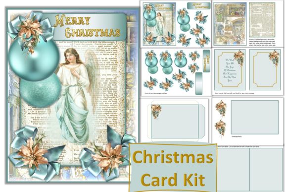 Download Christmas Card Making Kit Shabby Chic - Christmas Collection