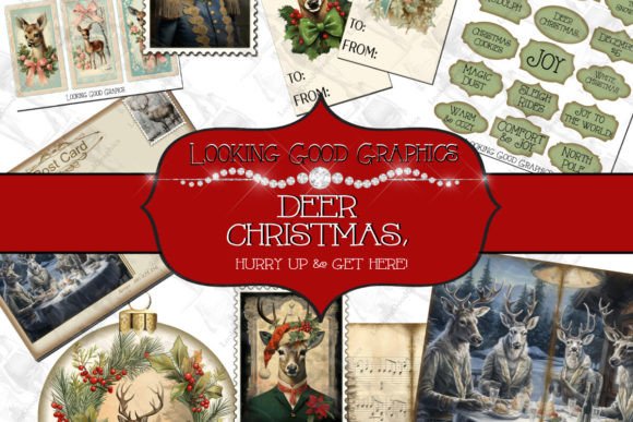 Download Christmas Deer-themed Digital Images - Christmas Collection