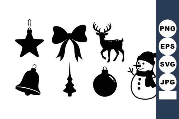 Download Christmas Holiday Decorations Silhouette - Christmas Collection