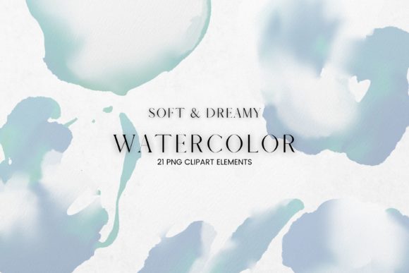 Download Blue and White Watercolour Clip Art - White Collection
