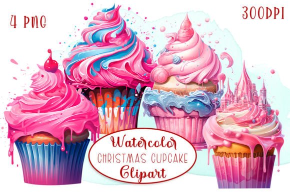 Download Pink Christmas Cupcake Clipart - Christmas Collection