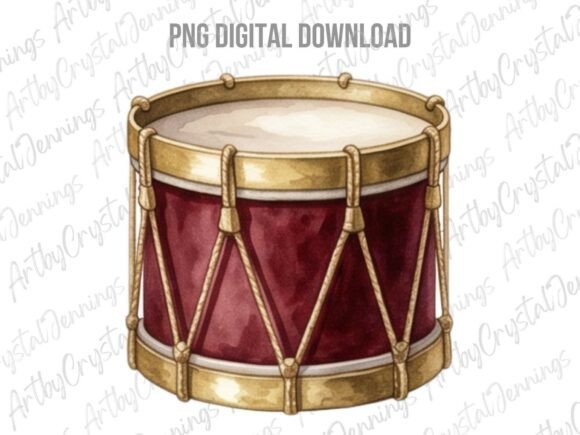 Download Vintage Christmas Drum Clipart PNG - Christmas Collection