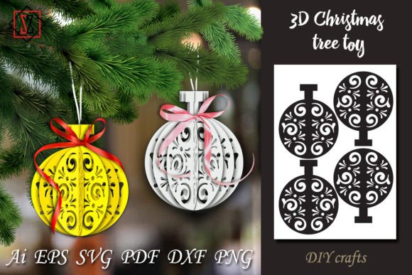 Download 3D Christmas Tree Toy / DIY Crafts_2 - Christmas Collection