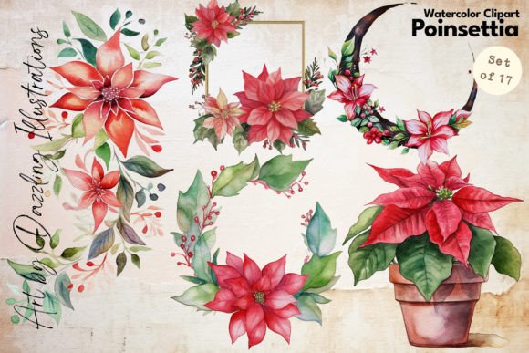 Download Poinsettia | Christmas Florals &amp; Frames - Christmas Collection