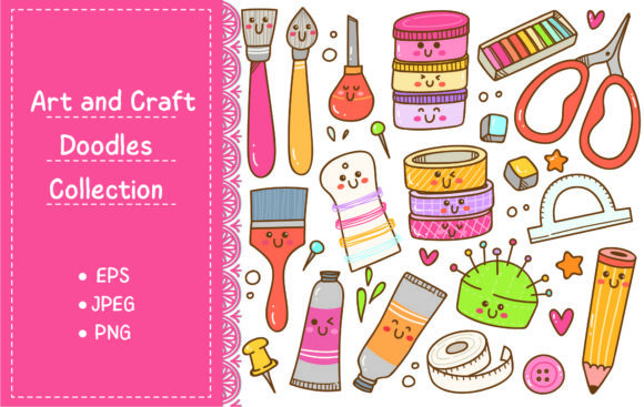 Download Art and Craft Supplies Doodle, DIY Tools - Diy Collection