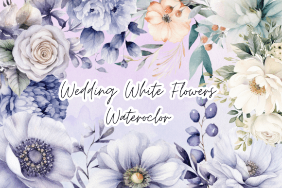 Download Wedding White Watercolor Clipart PNG - White Collection
