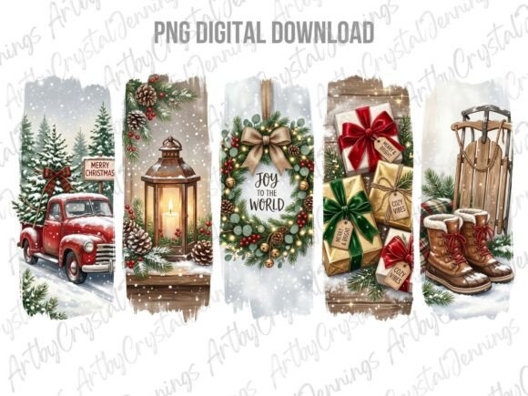 Download Vintage Christmas Brushstroke PNG - Christmas Collection