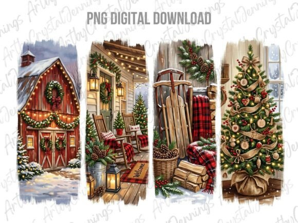 Download Rustic Christmas Brushstroke PNG - Christmas Collection