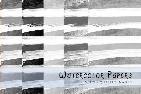 Download Black and White Watercolour Clip Art - White Collection